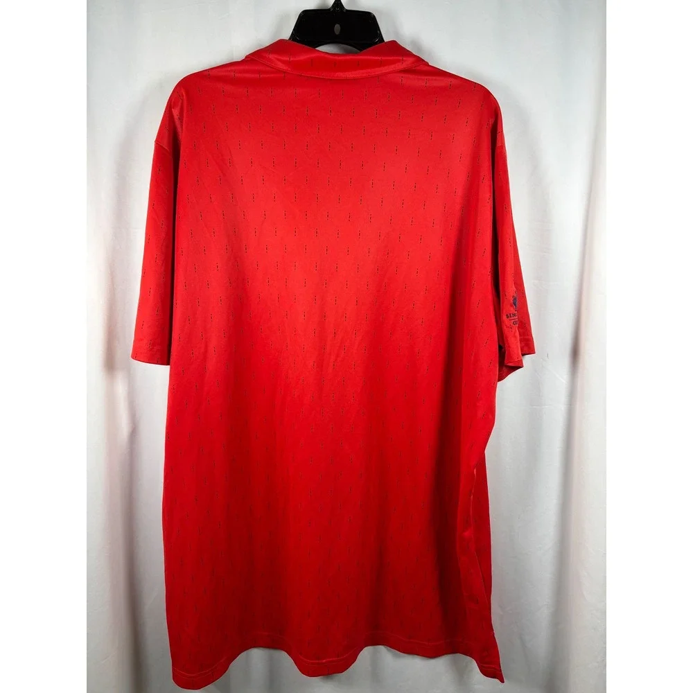 Adidas USA Red‎ Golf Polo Shirt Men's 2XL Performance Short Sleeve